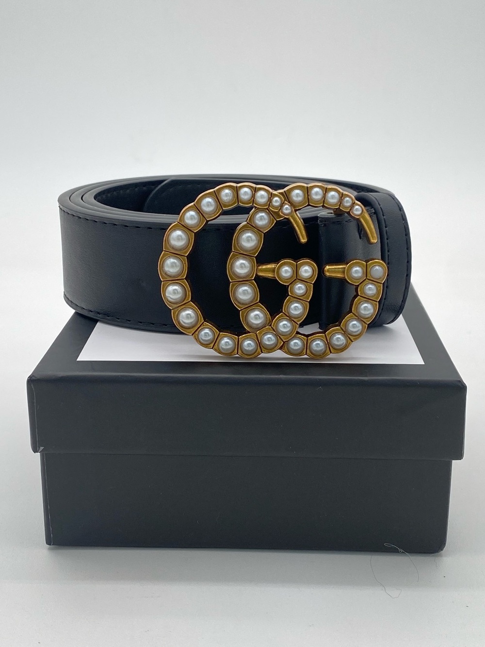 Gucci Pearl GG Leather Belt- 110CM/XL - Picture 3 of 16